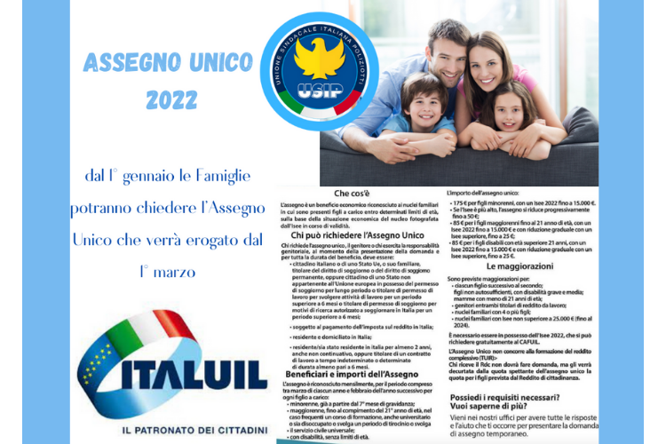 Assegno Unico 2022| Servizi USIP-UIL 